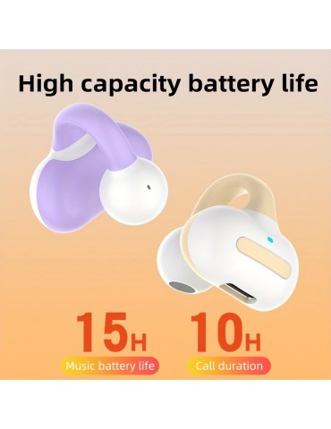 Wireless earphones, ear clip type, ear clip earphones, sports running, esports, games, music earphones, non earphones, air conduction earphones, suitable for driving, business meetings, high-quality earphones, ultra long standby time
